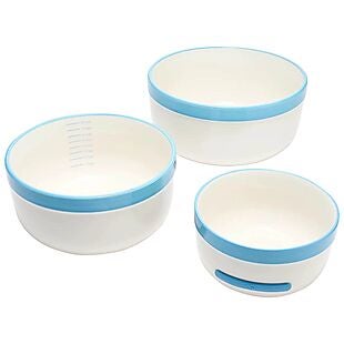 3pc Nesting Stoneware Mixing Bowls $13