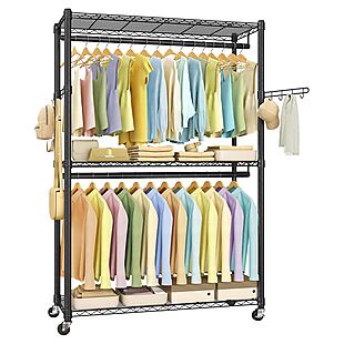 Rolling Clothes Rack $52