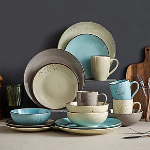 16pc Stoneware Dinnerware Set $56
