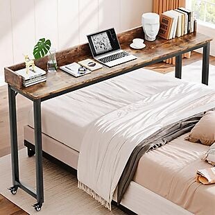 70" Overbed Table with Wheels $115