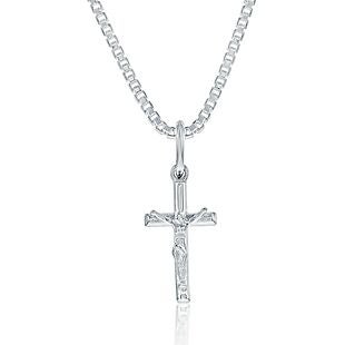 Silver Cross Necklace $20