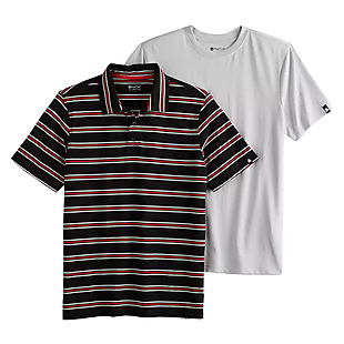 Men's 2-Piece Polo & T-Shirt Set $14