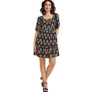 Flutter-Sleeve Babydoll Dress $8