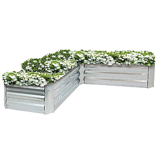 L-Shaped Raised Metal Garden Bed $64