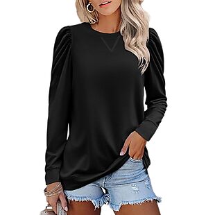 Puff-Sleeve Tunic Top $9
