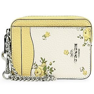 Coach Outlet Leather Zip Card Case $41