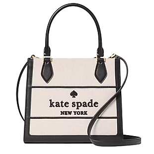 Kate Spade Leather-Trim Canvas Tote $101