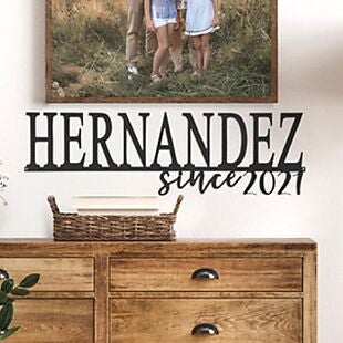 Custom Family Name Sign $32