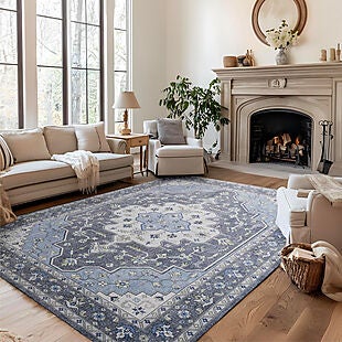 5' x 7' Machine-Washable Area Rug $35
