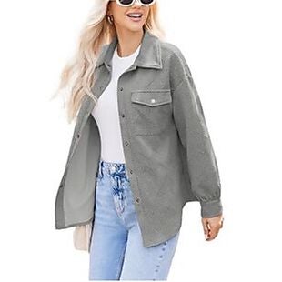 Women's Shacket with Pockets $15