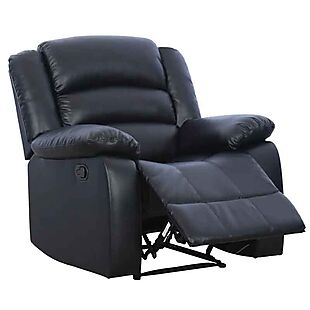 Overstuffed Faux-Leather Recliner $236