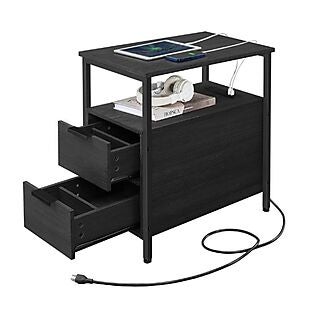 Side Table with Charging Station $67