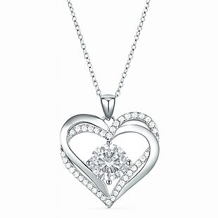 Sterling Silver Heart Necklace $23