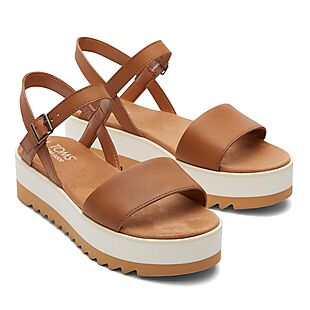 TOMS Leather Platform Sandals $35
