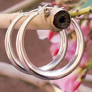 Sterling Silver Hoops $13