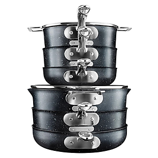 Granitestone Stackable 10pc Cookware $95