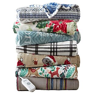Plush Reversible Heated Throws $35
