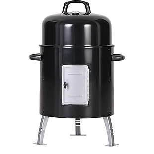 17" 2-in-1 Charcoal Smoker & Grill $65