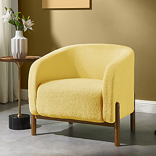 Barrel Chair with Solid Wood Legs $98