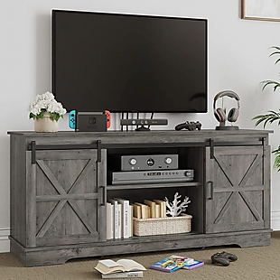 Sliding-Barn Door Farmhouse TV Stand $120