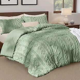 Bedsure Tufted Boho Comforter Set $43