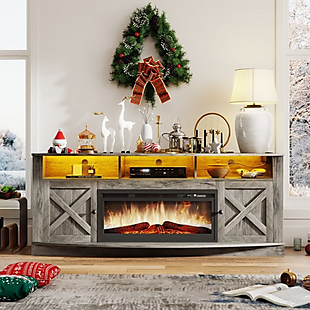 70" TV Stand with Fireplace & Lights $280