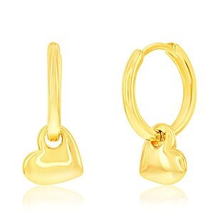 Sterling Silver Heart Huggie Earrings $14