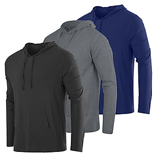 3pk Lightweight Drawstring Hoodies $28