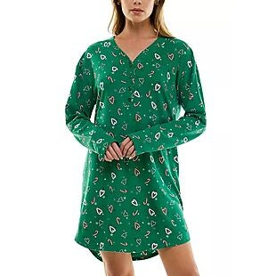 Long-Sleeve V-Neck Sleepshirt $12