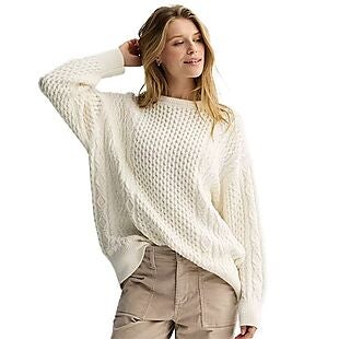 Sonoma Oversized Cable-Knit Sweater $28