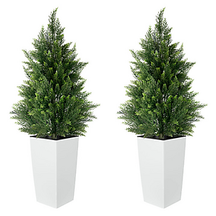 Set of 4' Faux Cedar Porch Trees $67