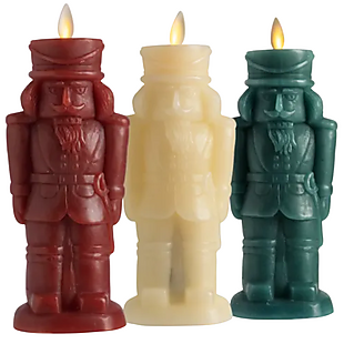 3pk Flameless Nutcracker Candles $30