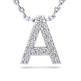 Diamond Initial Necklaces $48