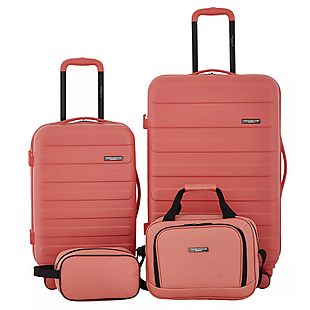 Travelers Club 4pc Hard Luggage Set $90