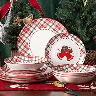12pc Holiday Dinnerware Set $30