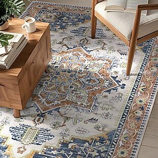 5' x 7' Machine-Washable Area Rug $29