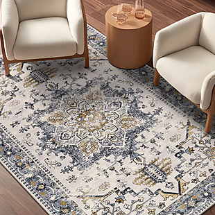 5' x 7' Machine-Washable Area Rug $28