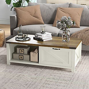 Farmhouse Coffee Table with Storage $103