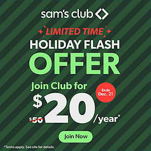 Sam's Club 1-Year Membership $20