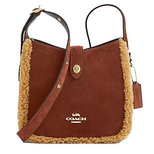 Coach Outlet Suede & Shearling Purse $139