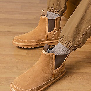 Men's Shearling Chelsea Boots $30