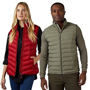 Men's & Women's Packable Vests $13-$15