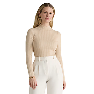 Cotton Cashmere Ribbed Bodysuit $40