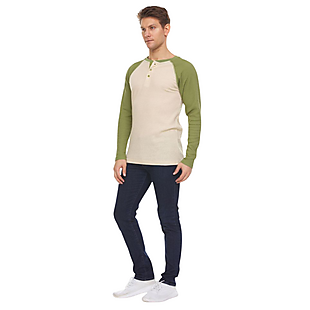 3pk Thermal Crew Henley Tops $29