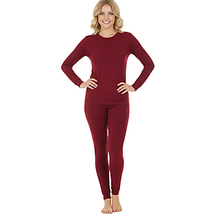 Fleece-Lined Thermal Top + Pant Set $10
