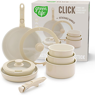 GreenLife 10pc Pots & Pans Set $47