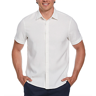 Cubavera Solid Linen Shirt $20