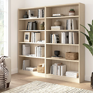 5-Shelf Double Bookcase $436