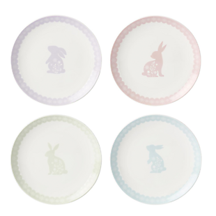 Set of 4 Oneida Easter Bunny Plates $7