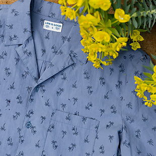 Life is Good Men's Camp Shirts under $20